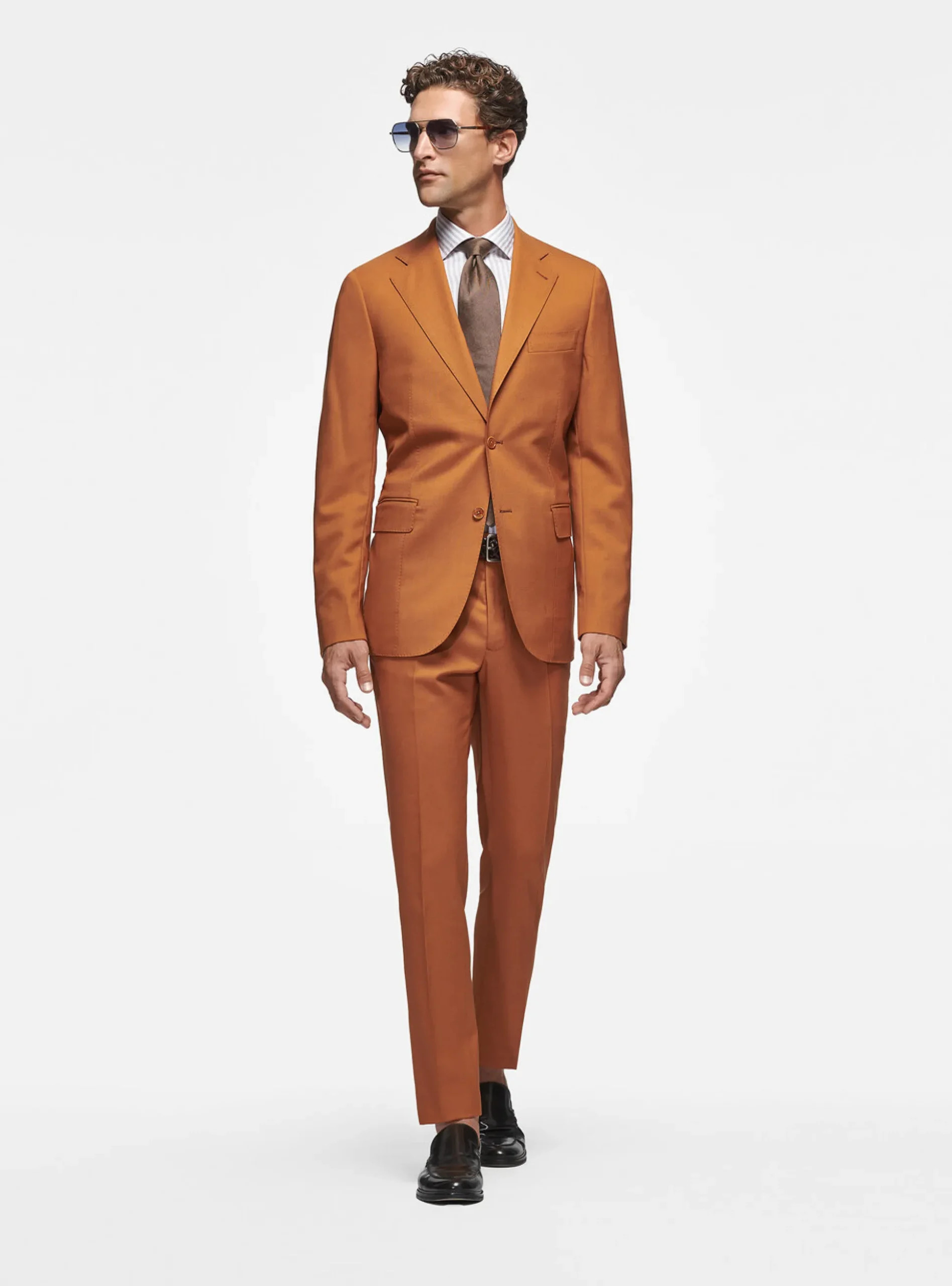 Abito caramello in pura lana Vitale Barberis Canonico