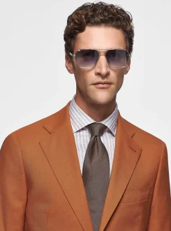 Abito caramello in pura lana Vitale Barberis Canonico