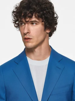 Abito ceruleo in pura lana Vitale Barberis Canonico