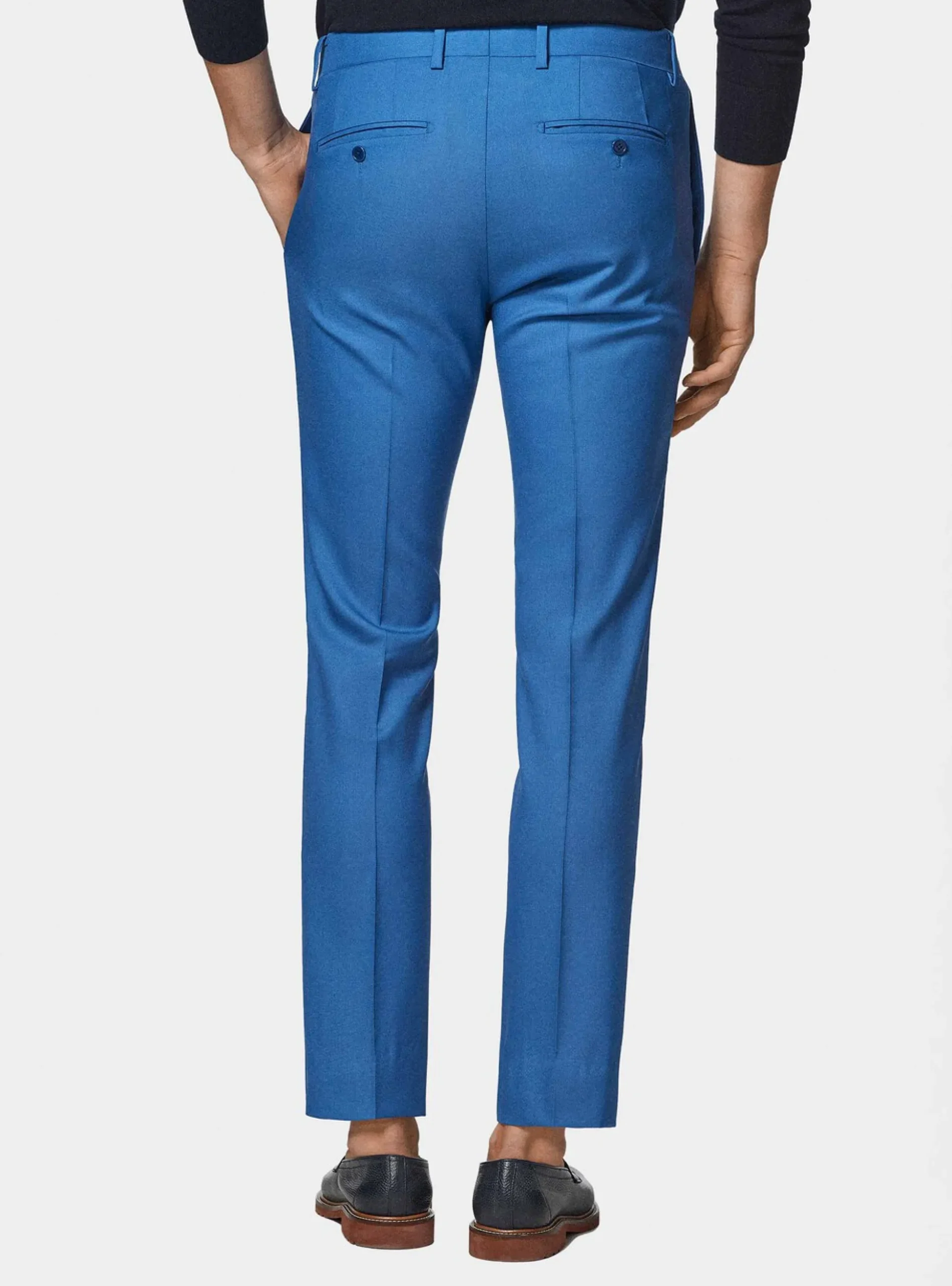 Abito ceruleo in pura lana Vitale Barberis Canonico