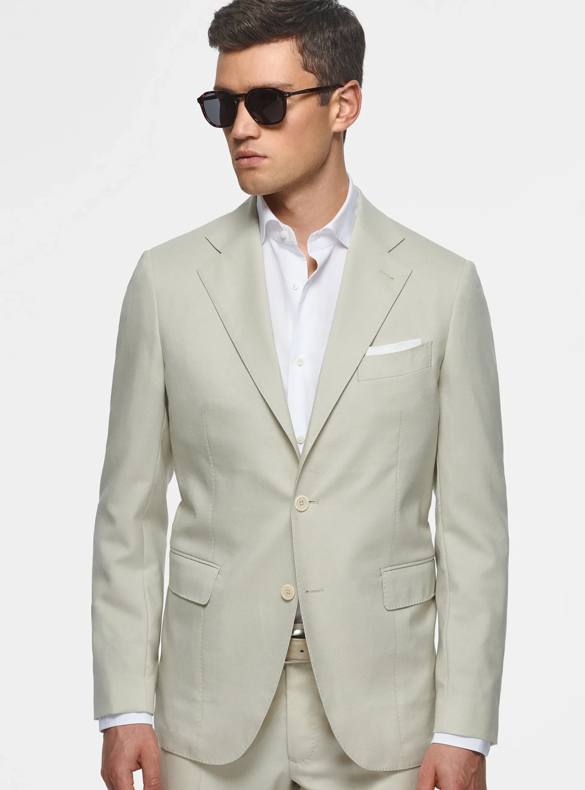 Abito panna in pura lana Vitale Barberis Canonico