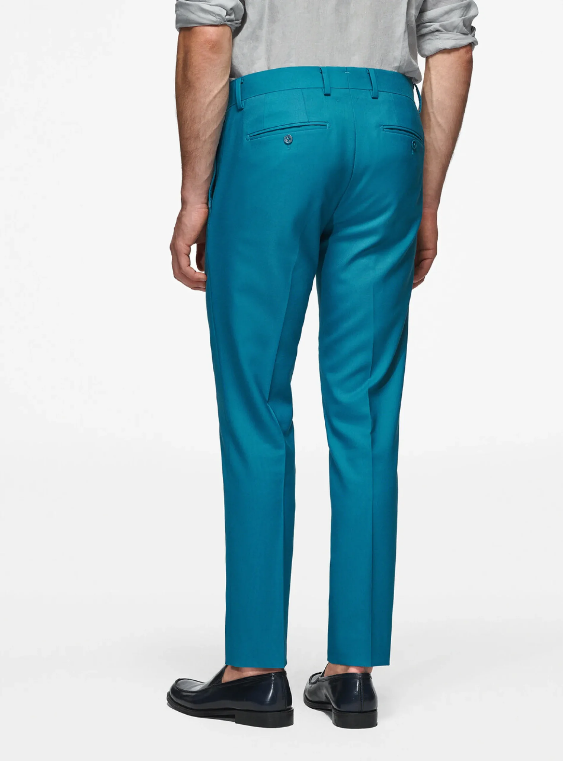 Abito petrolio in pura lana Vitale Barberis Canonico