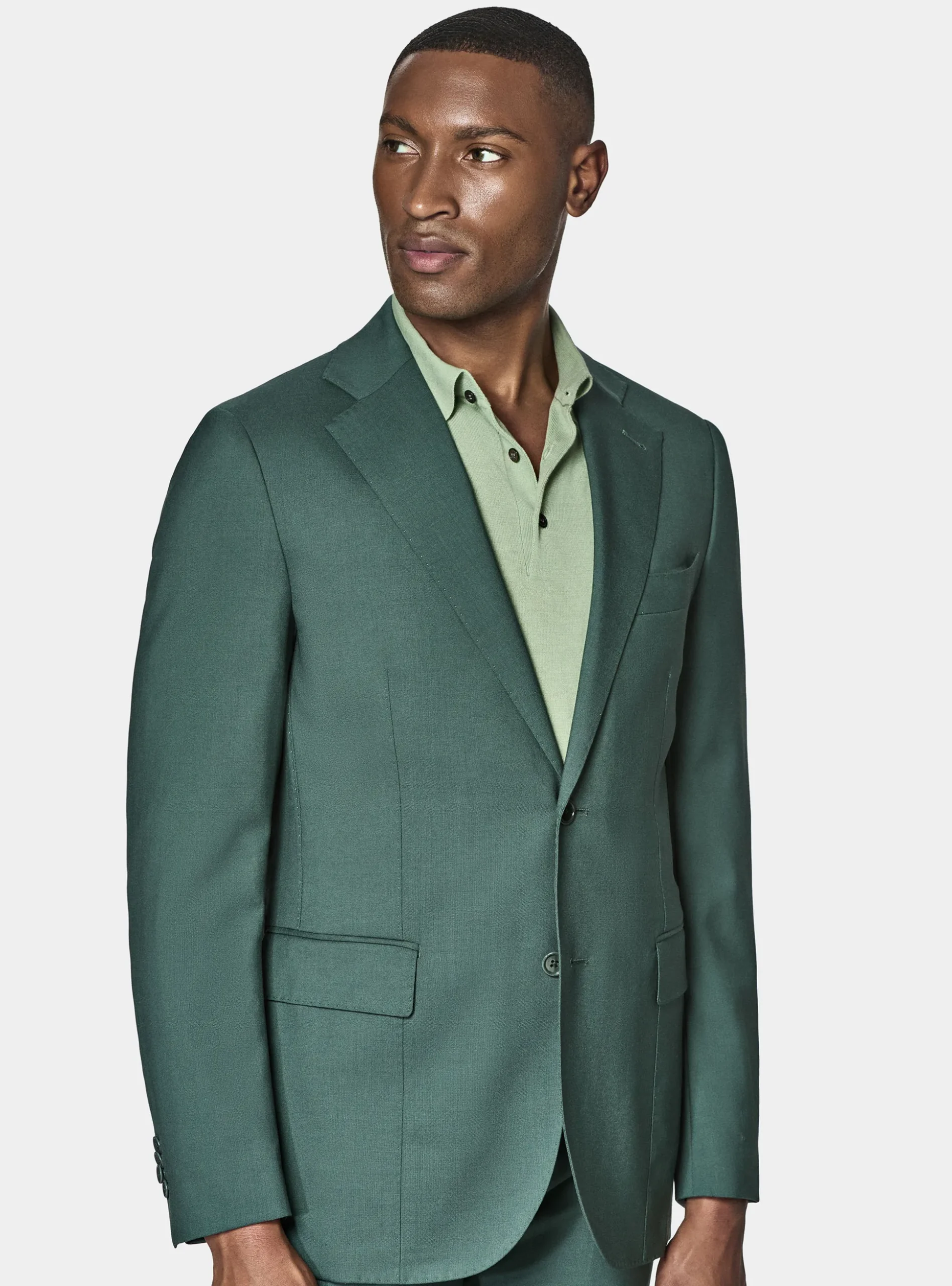 Abito verde in pura lana Vitale Barberis Canonico