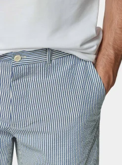 Bermuda seersucker in cotone stretch