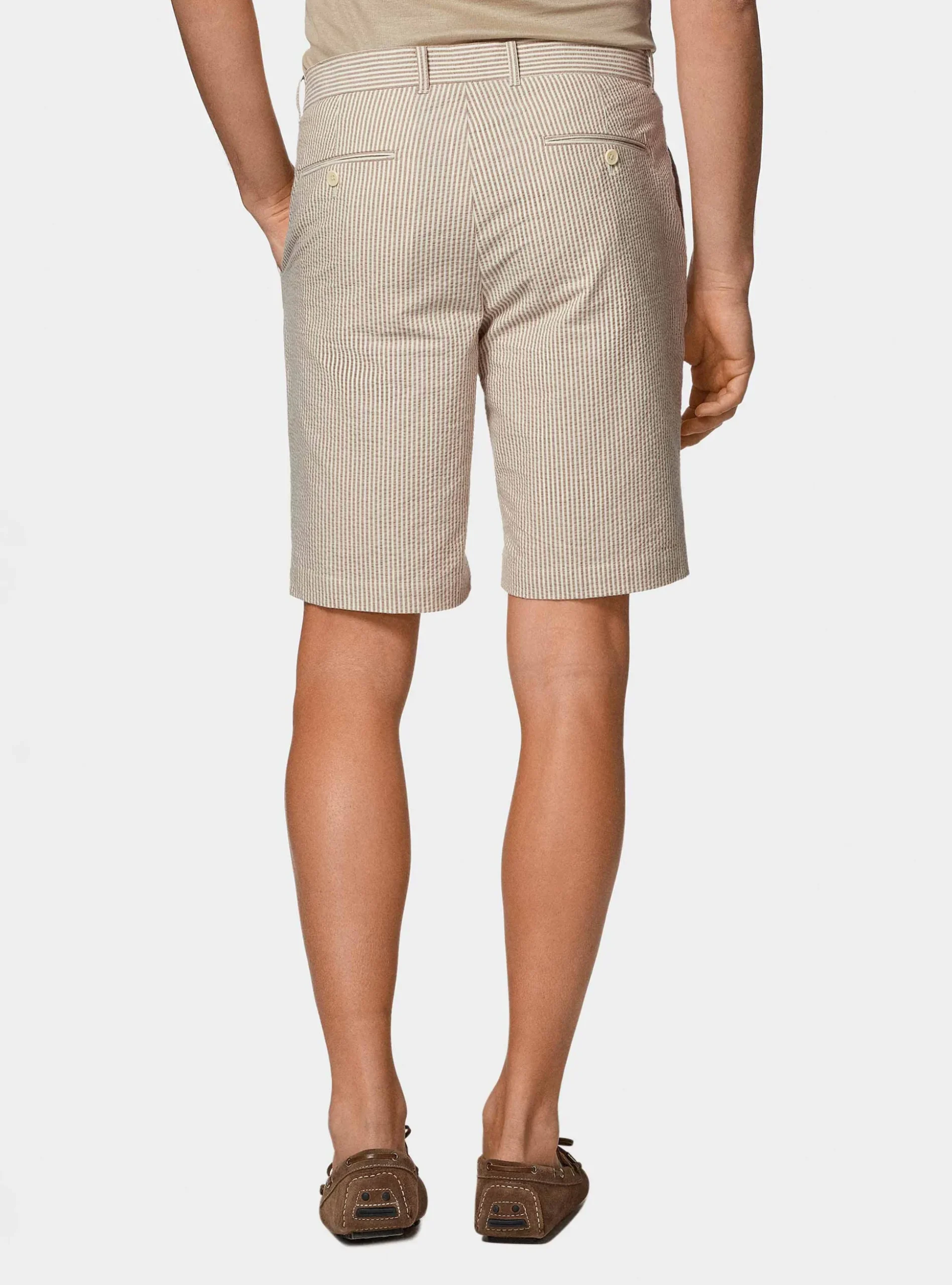 Bermuda seersucker in cotone stretch