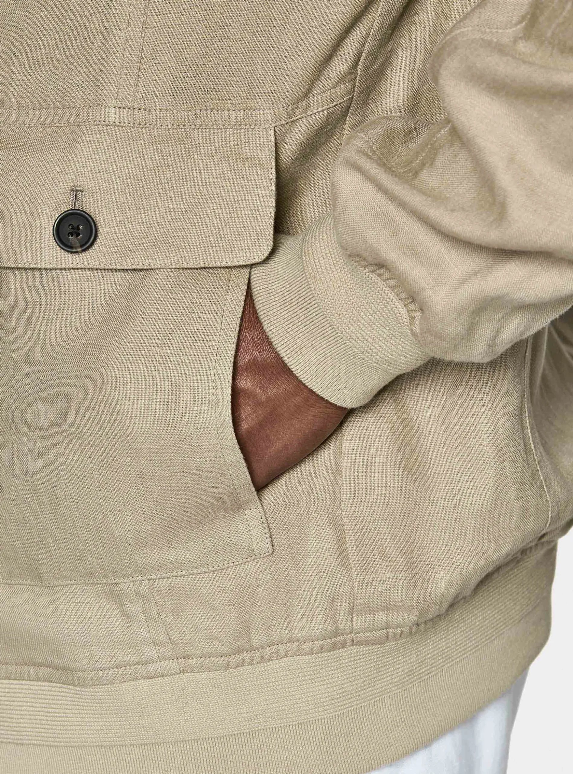 Bomber in puro lino