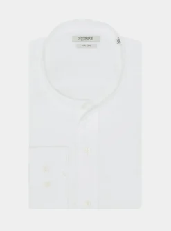 Camicia bianca coreana in puro lino