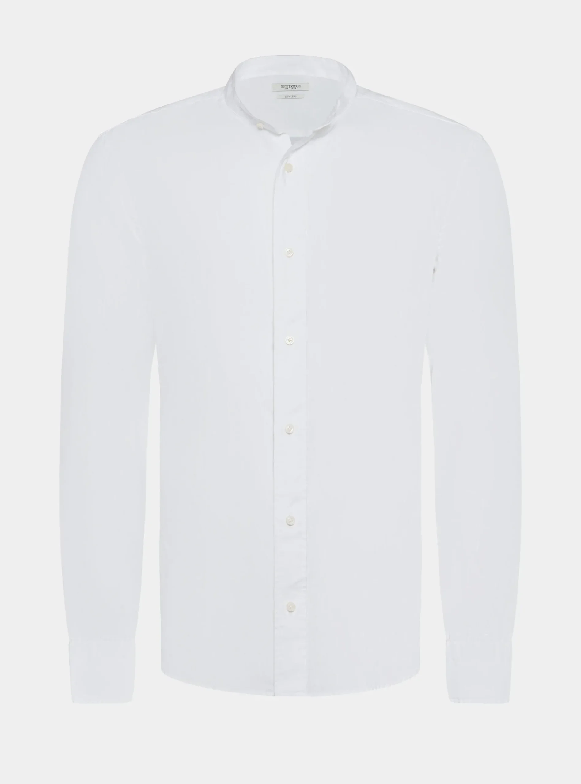 Camicia bianca coreana in puro lino