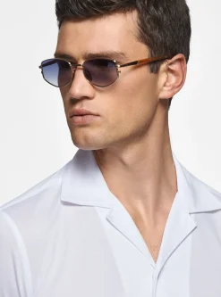 Camicia bowling in jersey di cotone