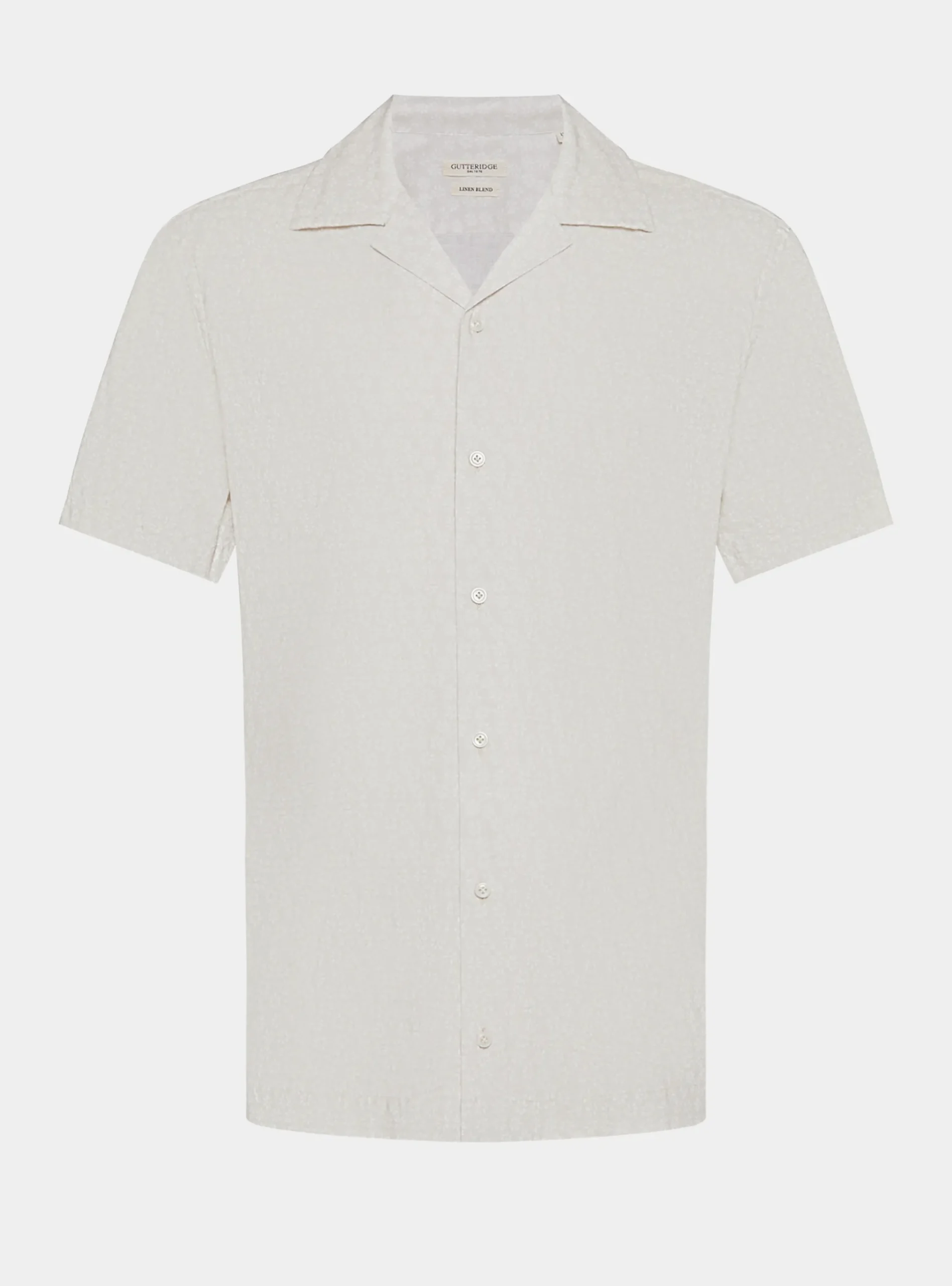 Camicia bowling in lino e cotone stampato