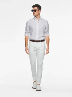 Camicia collo italiano in puro lino