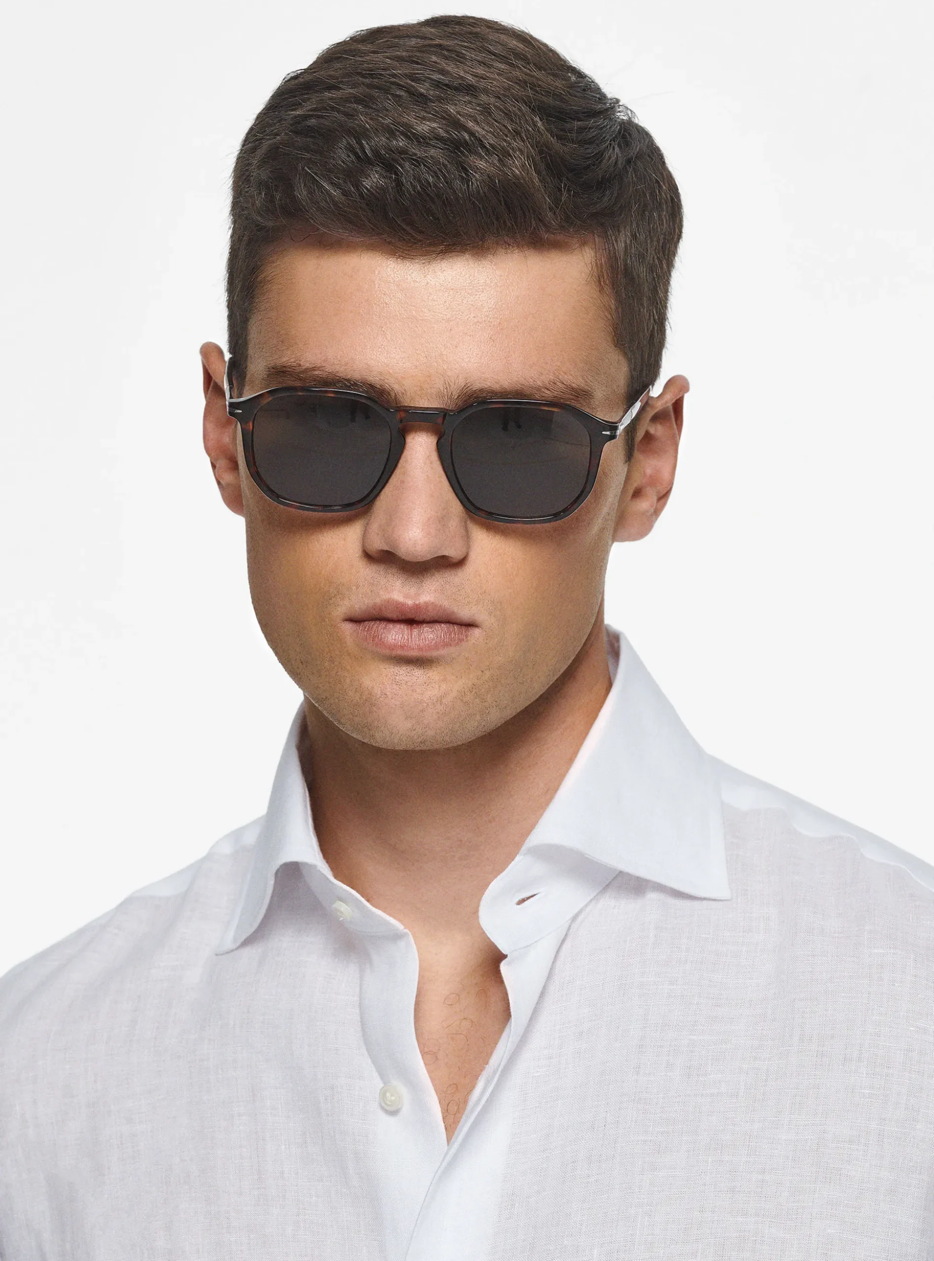 Camicia collo italiano in puro lino