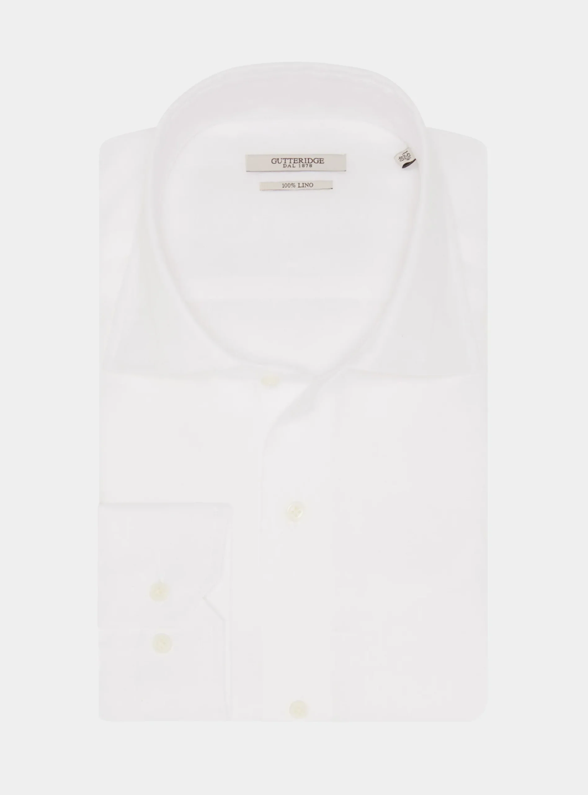 Camicia collo italiano in puro lino