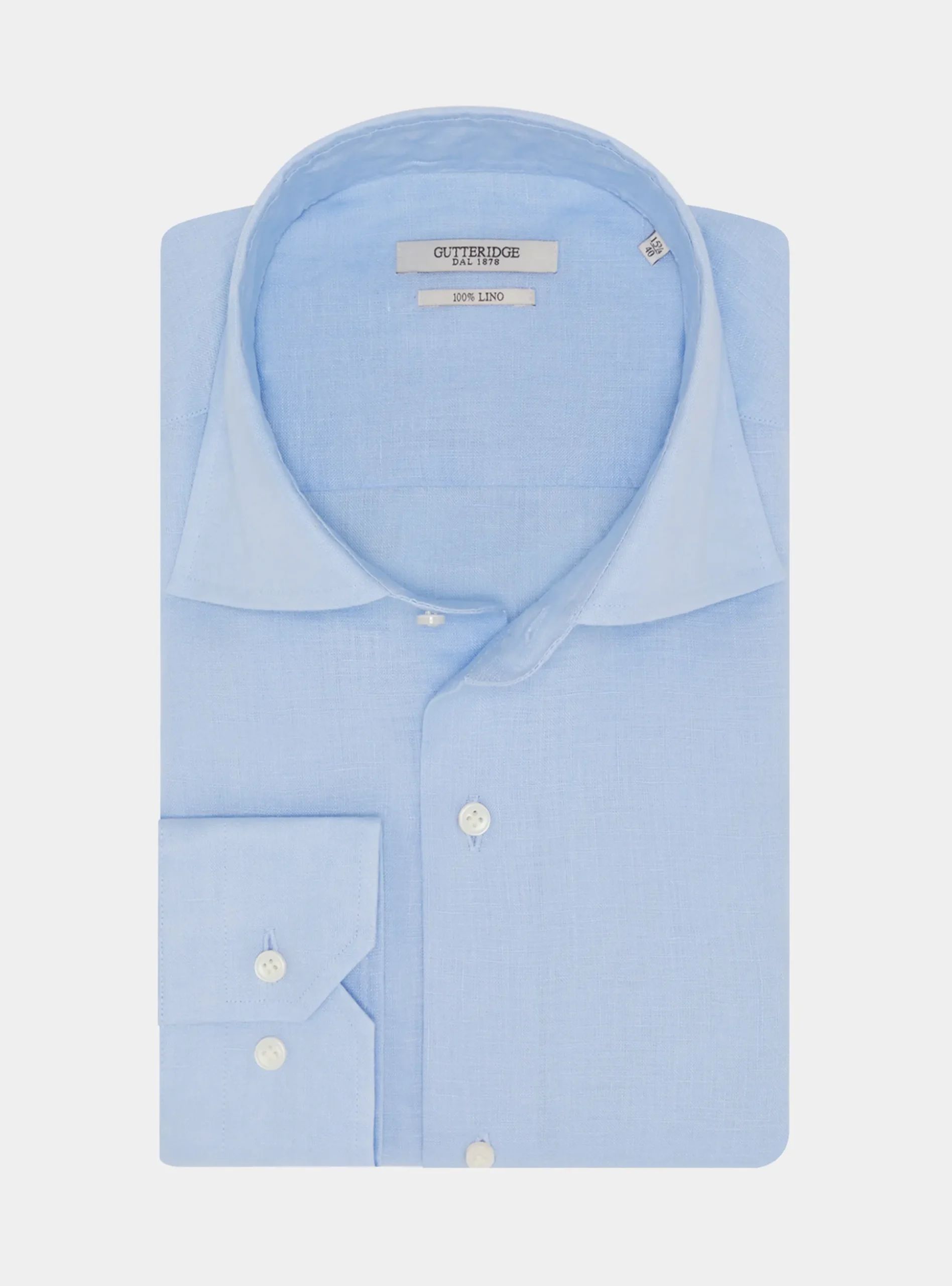 Camicia collo italiano in puro lino