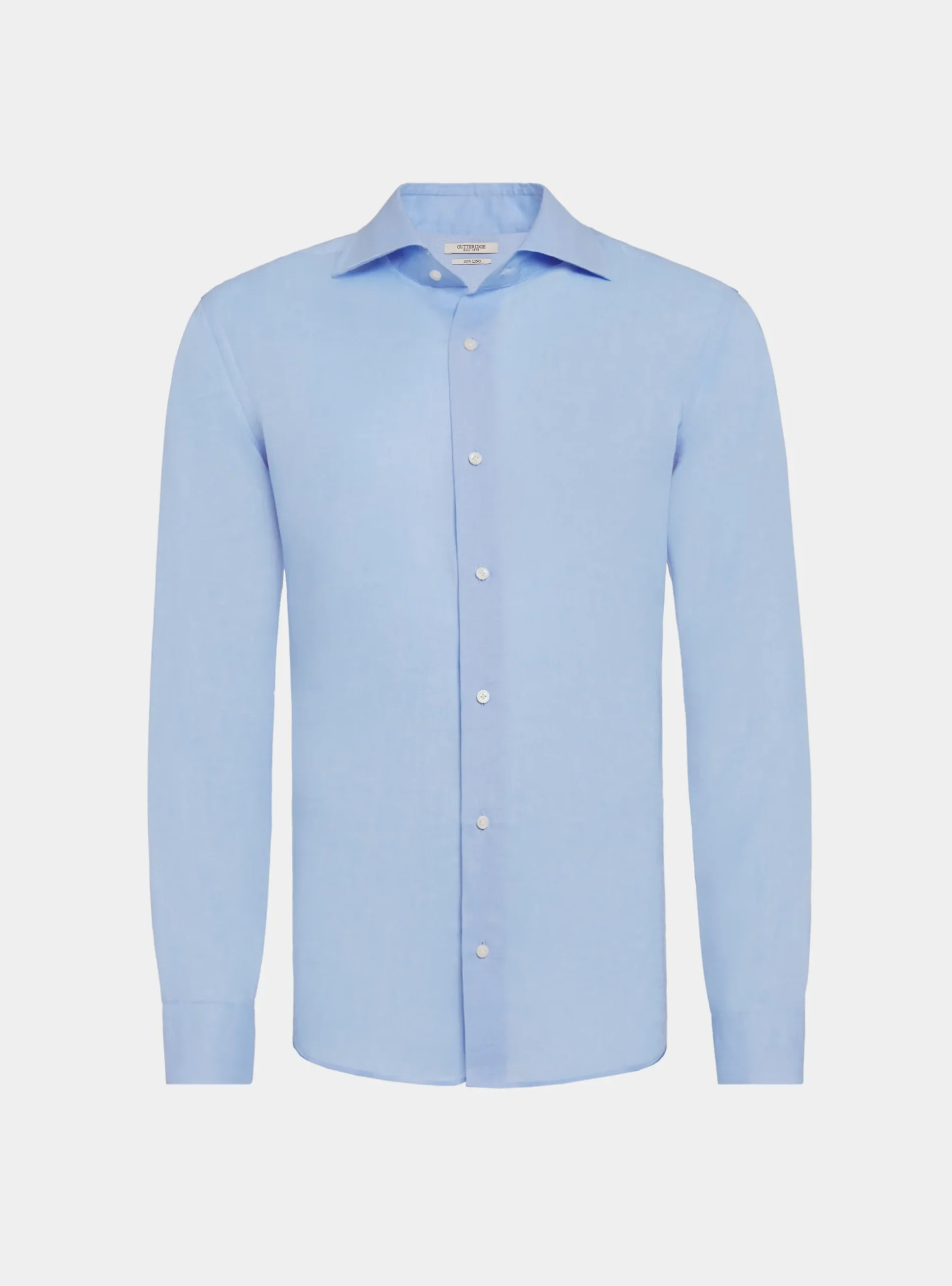 Camicia collo italiano in puro lino