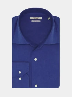 Camicia collo italiano in puro lino