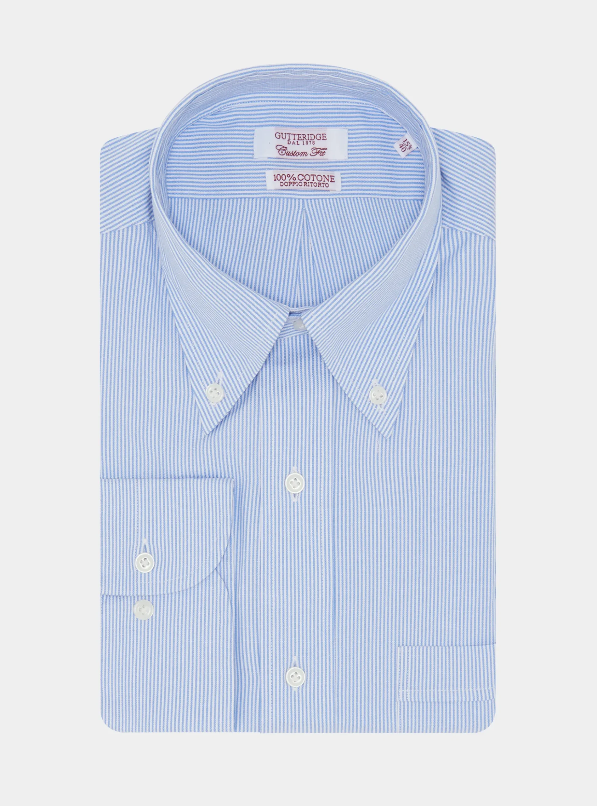 Camicia confortevole in cotone oxford rigato