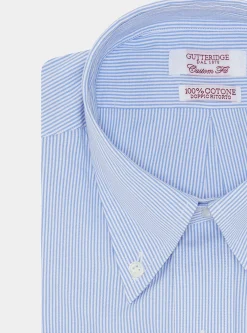Camicia confortevole in cotone oxford rigato