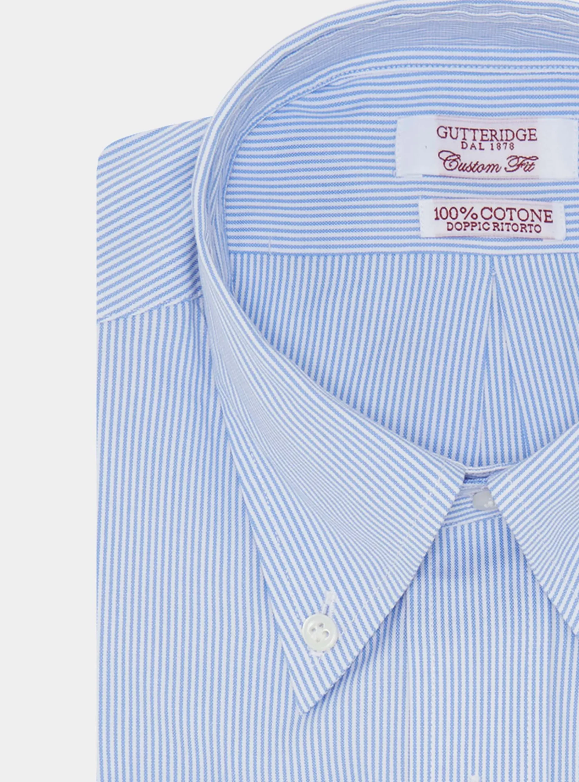 Camicia confortevole in cotone oxford rigato