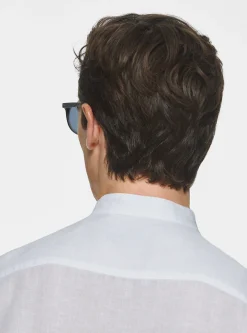 Camicia coreana in puro lino
