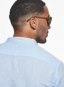 Camicia coreana in puro lino