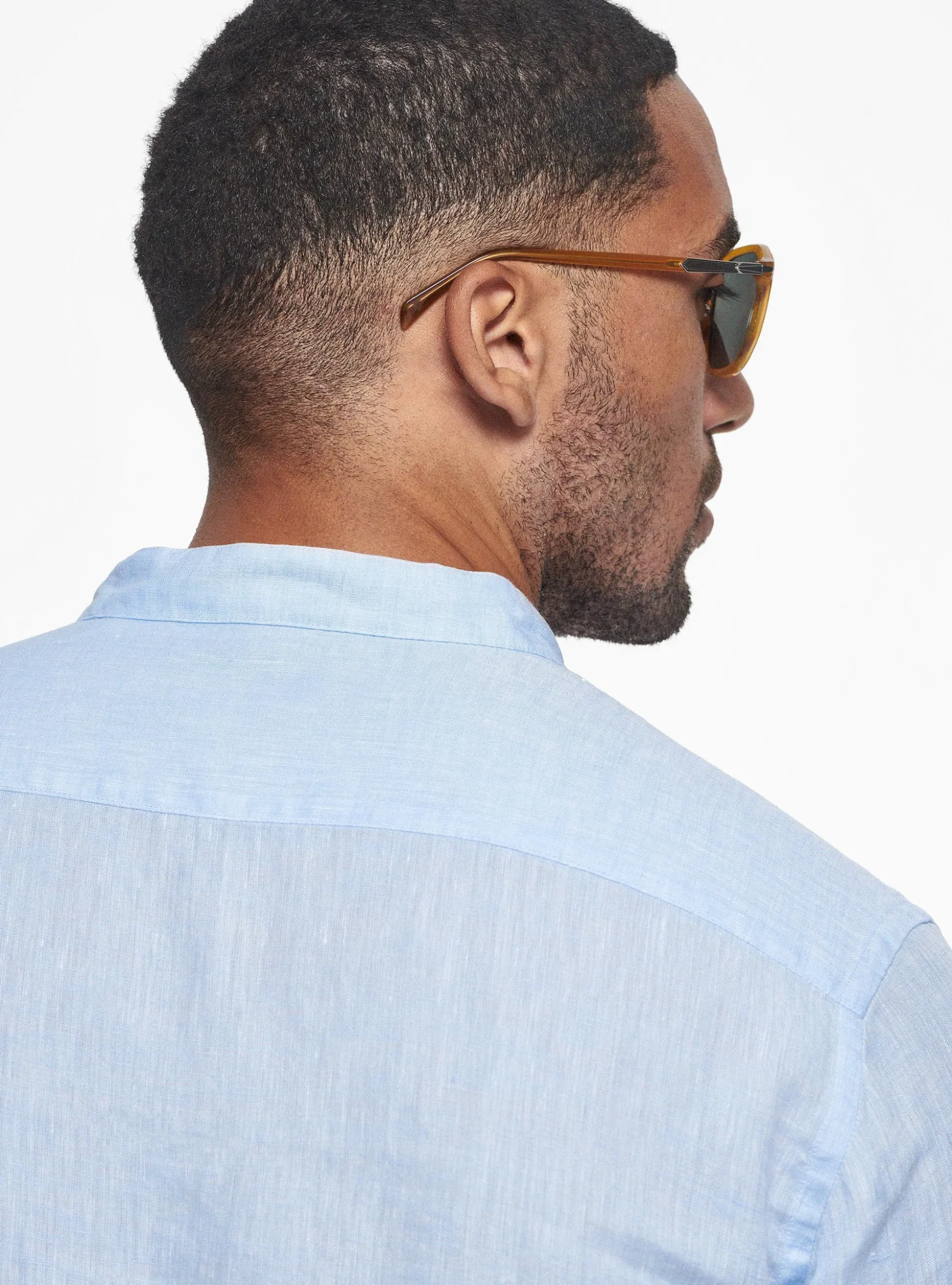 Camicia coreana in puro lino