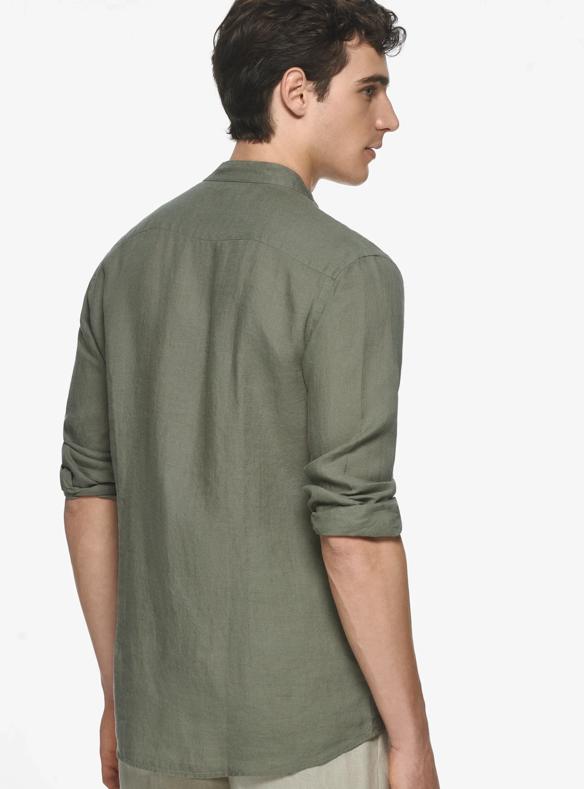 Camicia coreana in puro lino