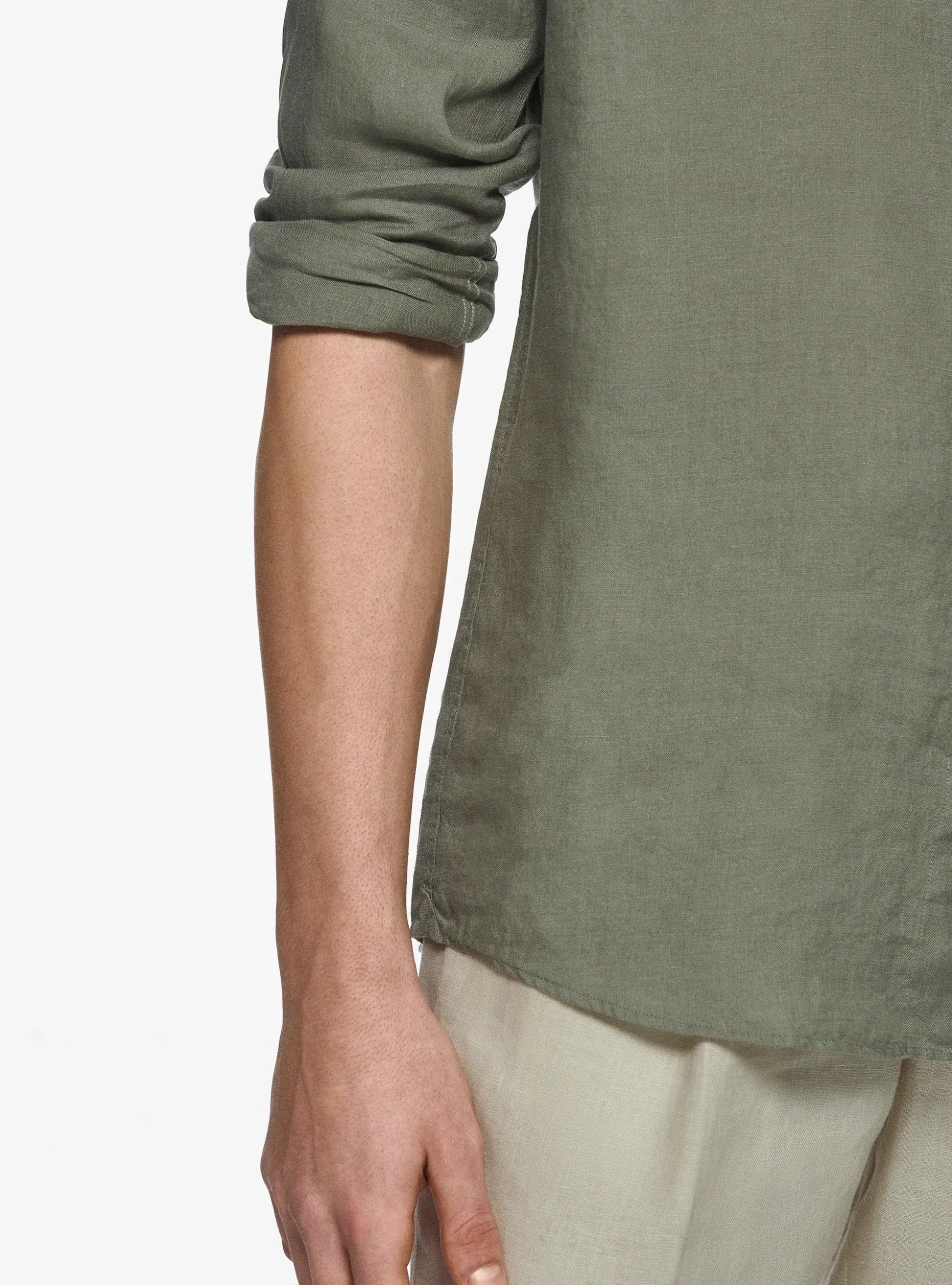 Camicia coreana in puro lino