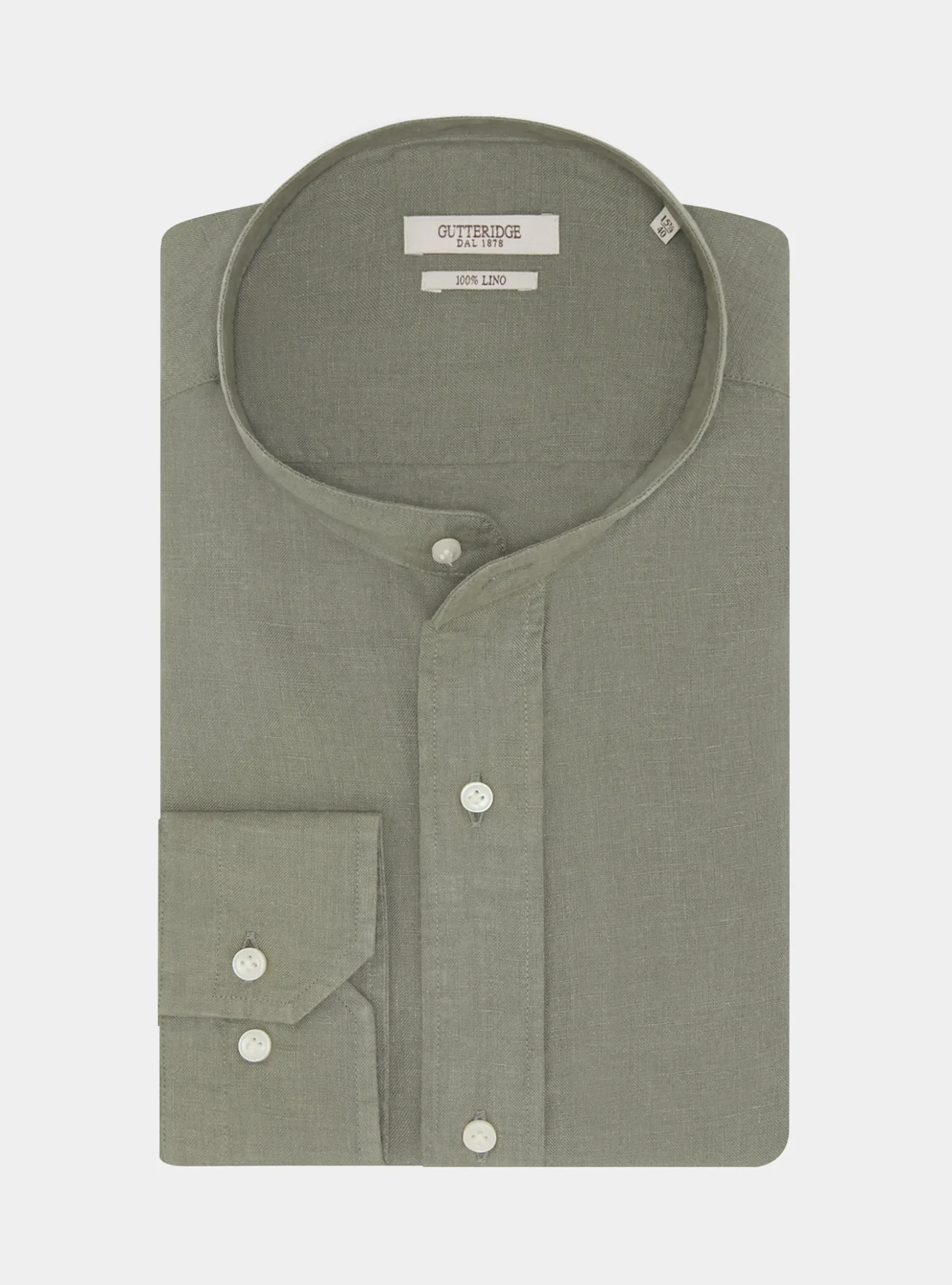 Camicia coreana in puro lino