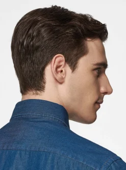 Camicia in cotone chambray