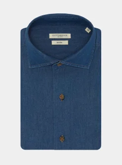 Camicia in cotone chambray