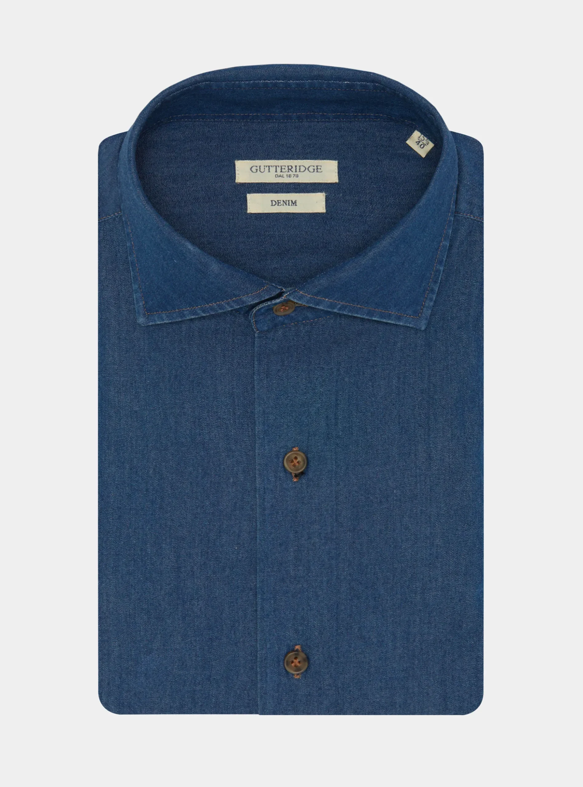 Camicia in cotone chambray