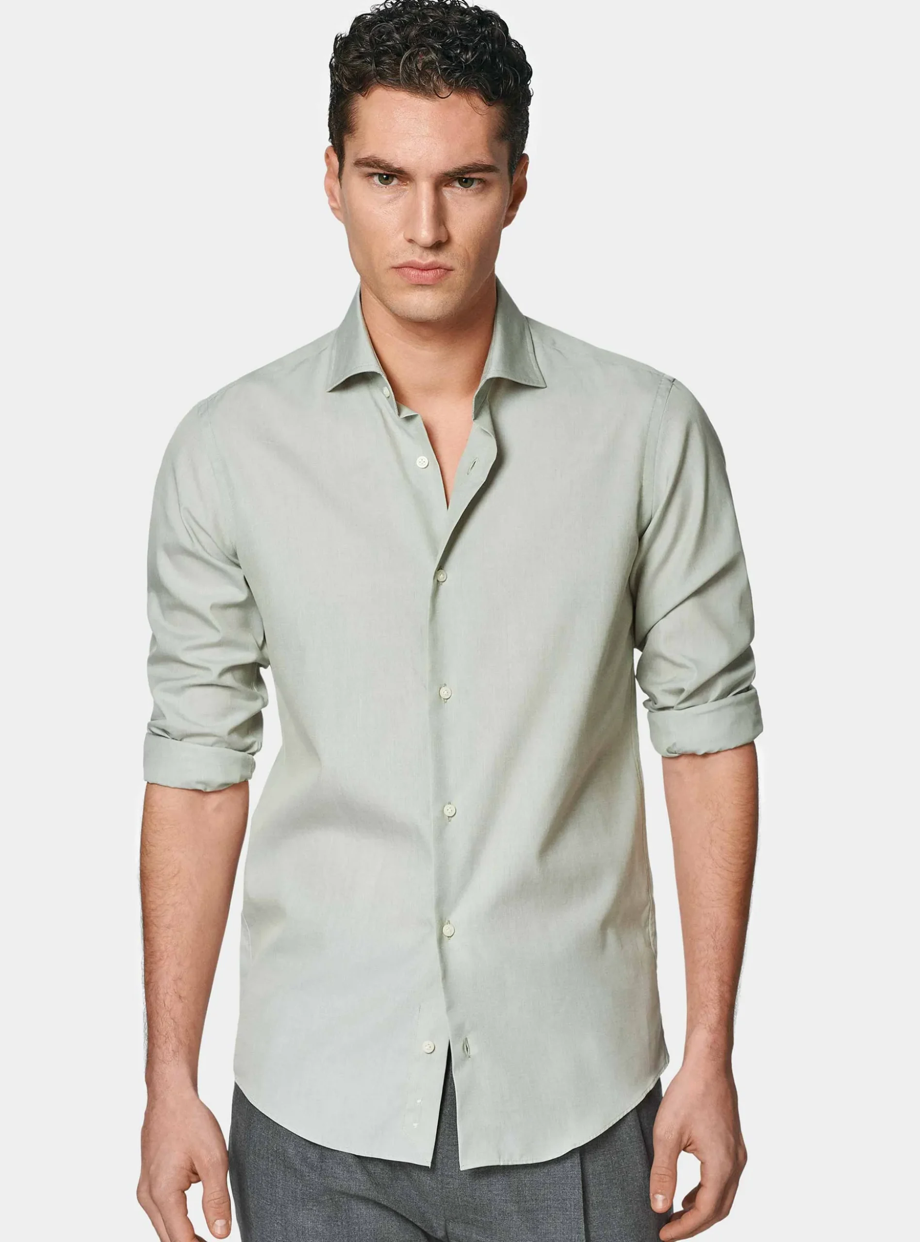 Camicia in fil a fil di cotone