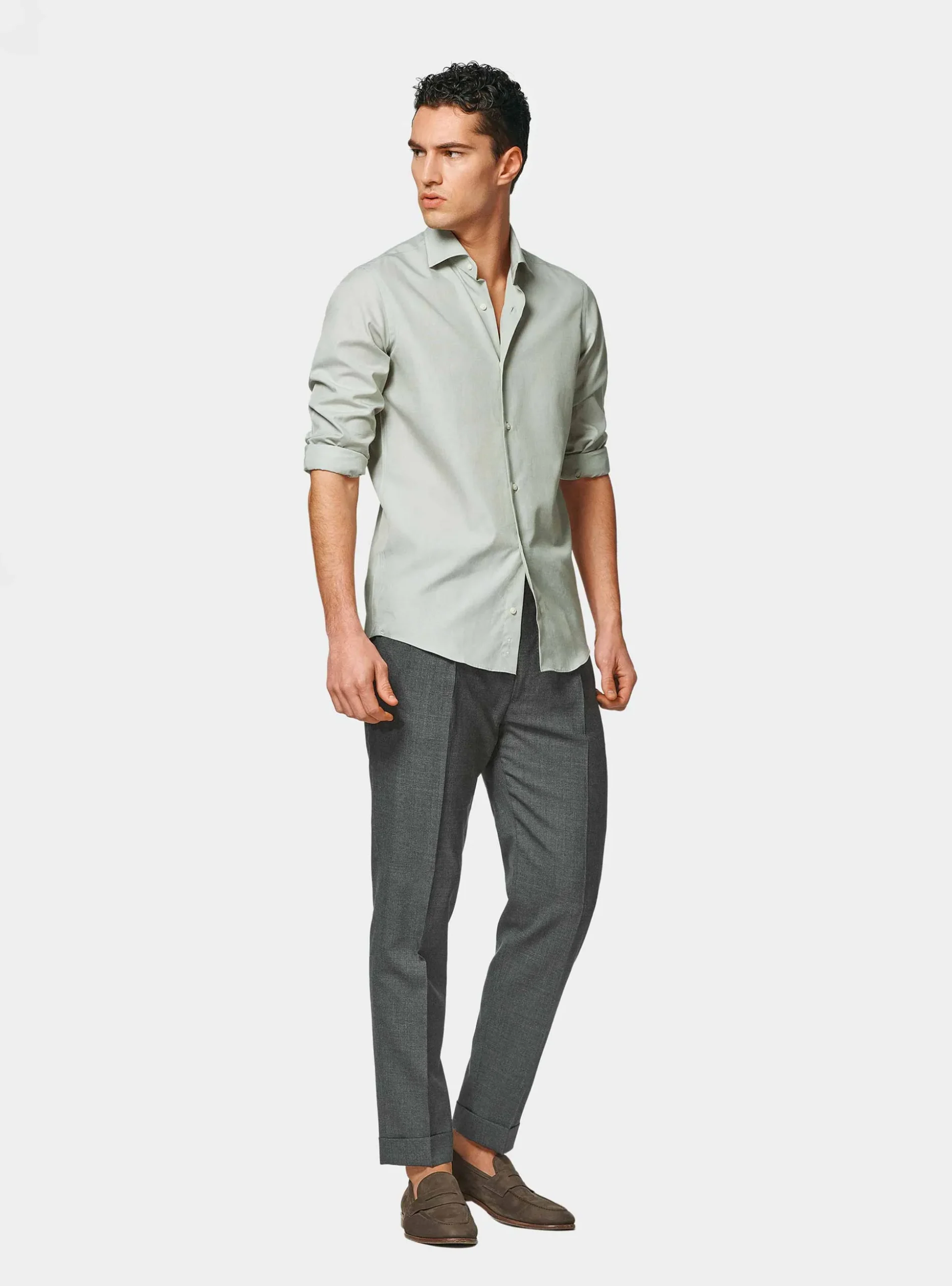 Camicia in fil a fil di cotone