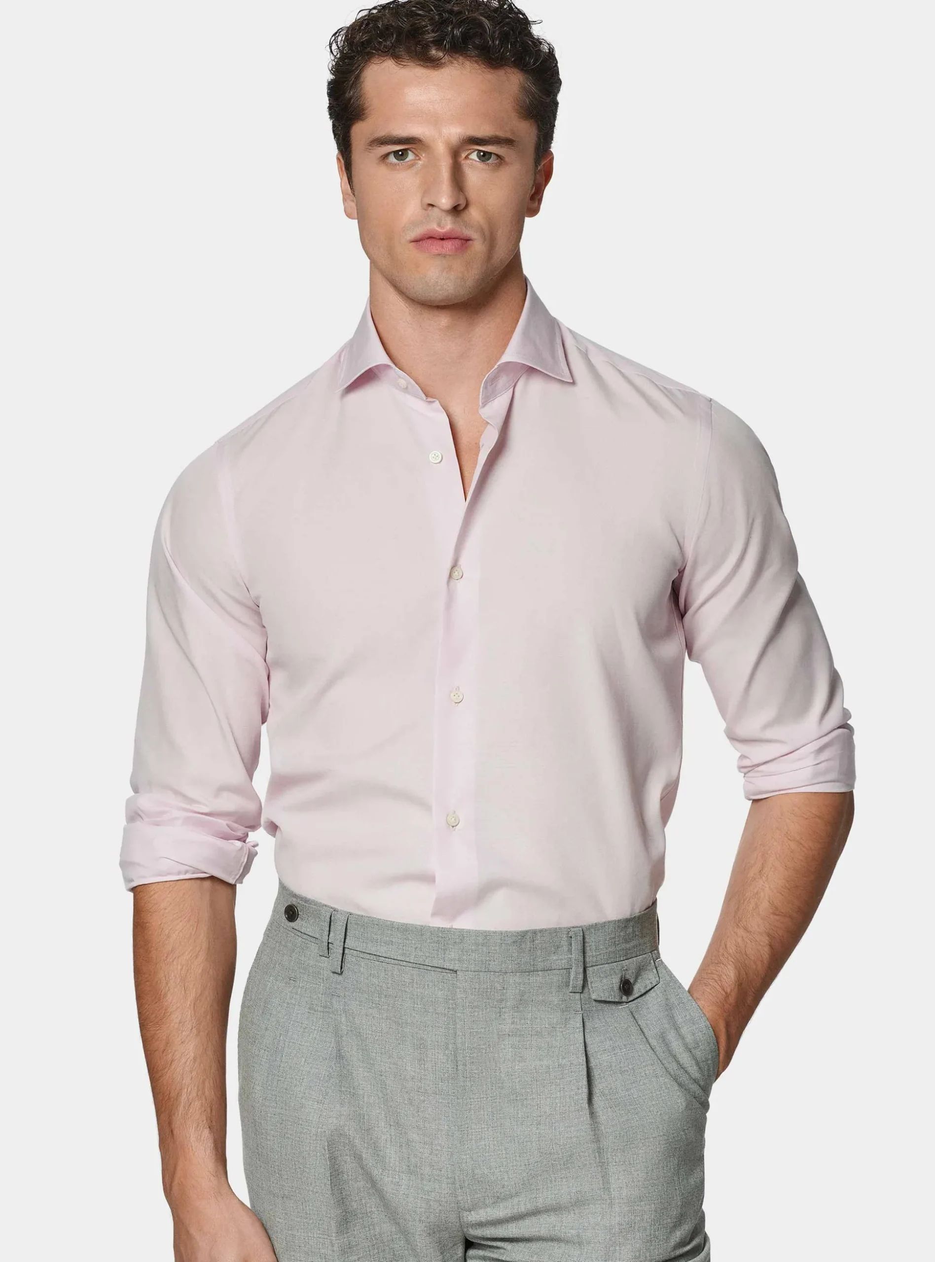 Camicia in fil a fil di cotone