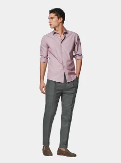Camicia in fil a fil di cotone