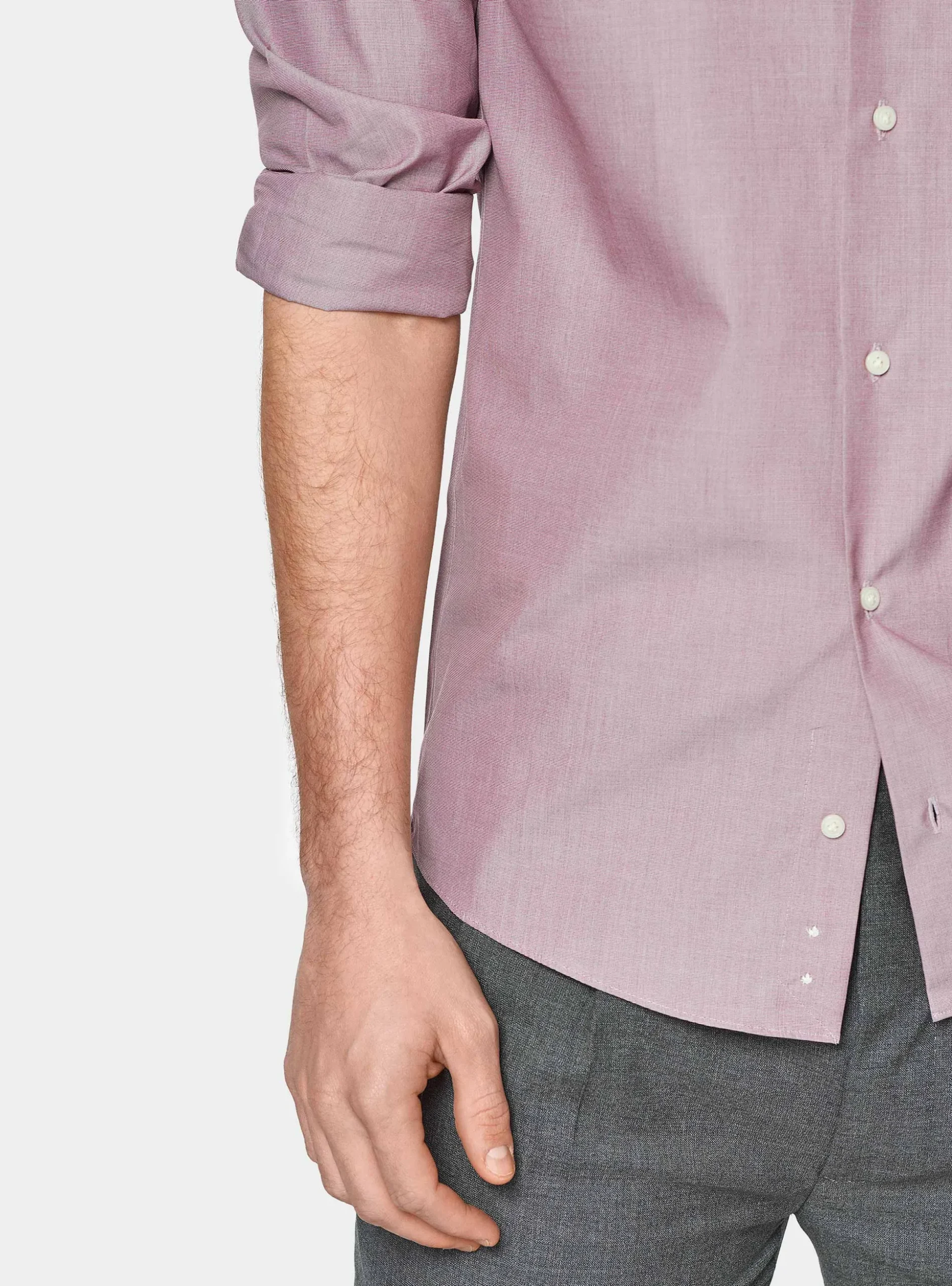Camicia in fil a fil di cotone