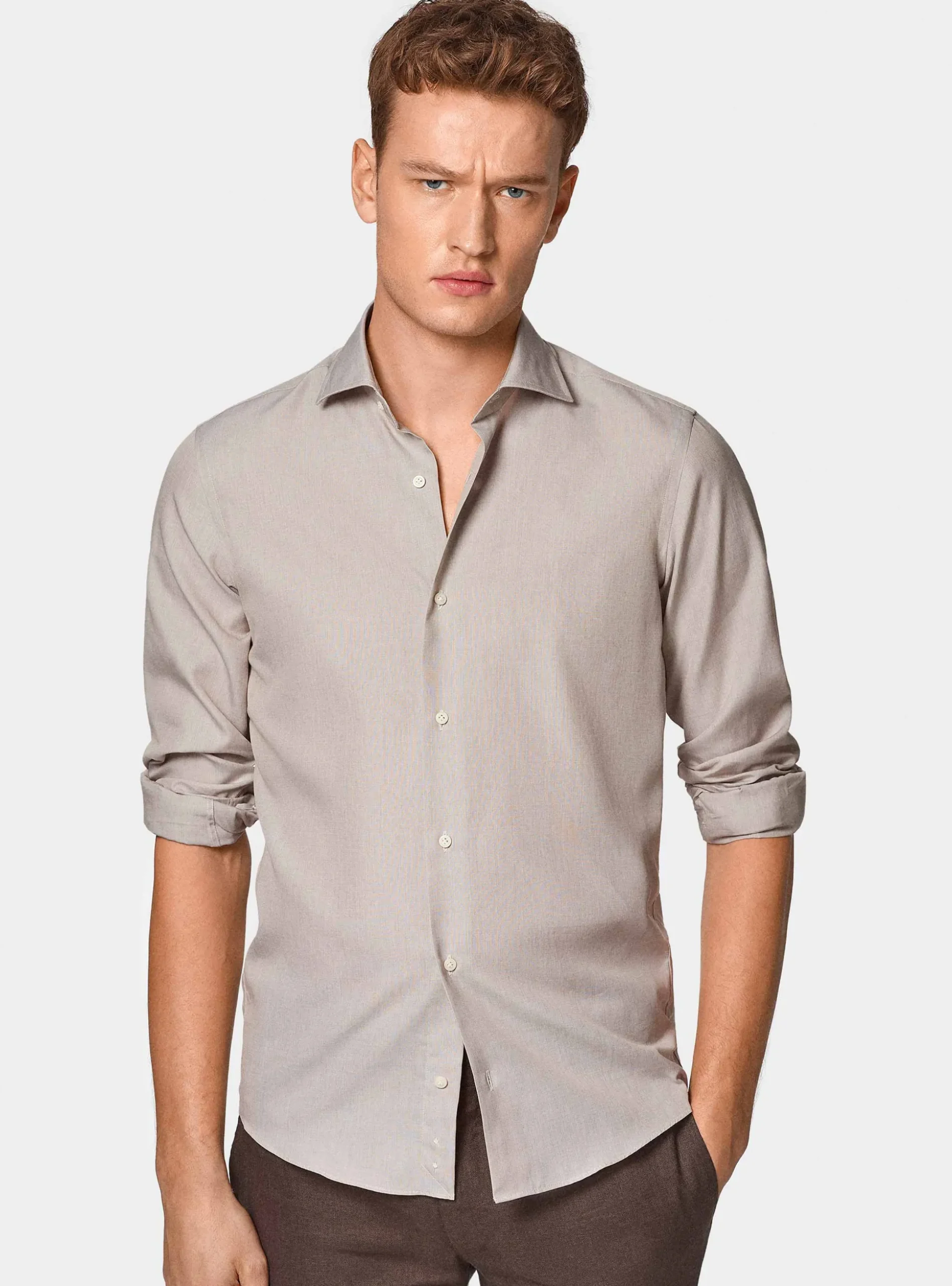 Camicia in fil a fil di cotone
