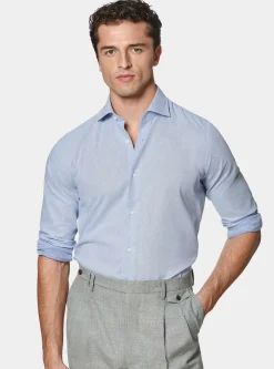Camicia in misto cotone operato