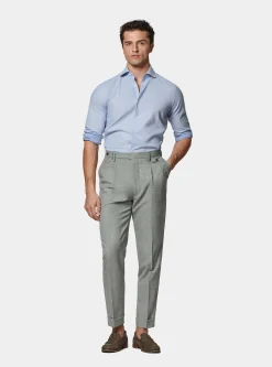 Camicia in misto cotone operato