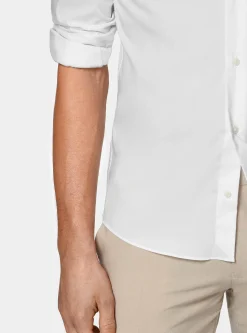 Camicia in popeline stretch