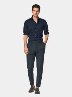 Camicia in popeline stretch