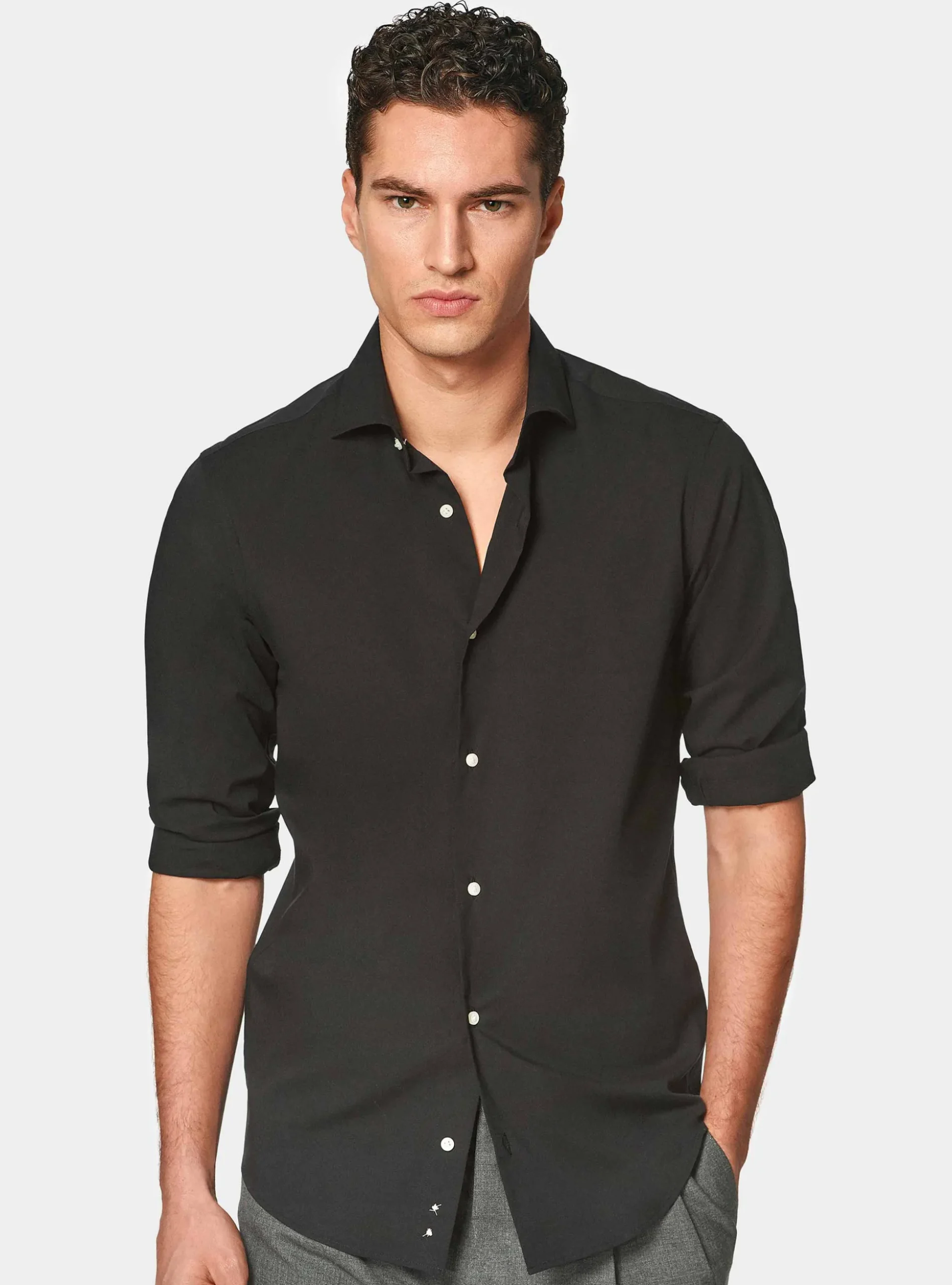 Camicia in popeline stretch