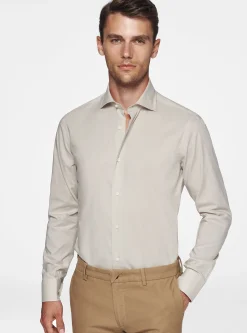 Camicia in popeline stretch