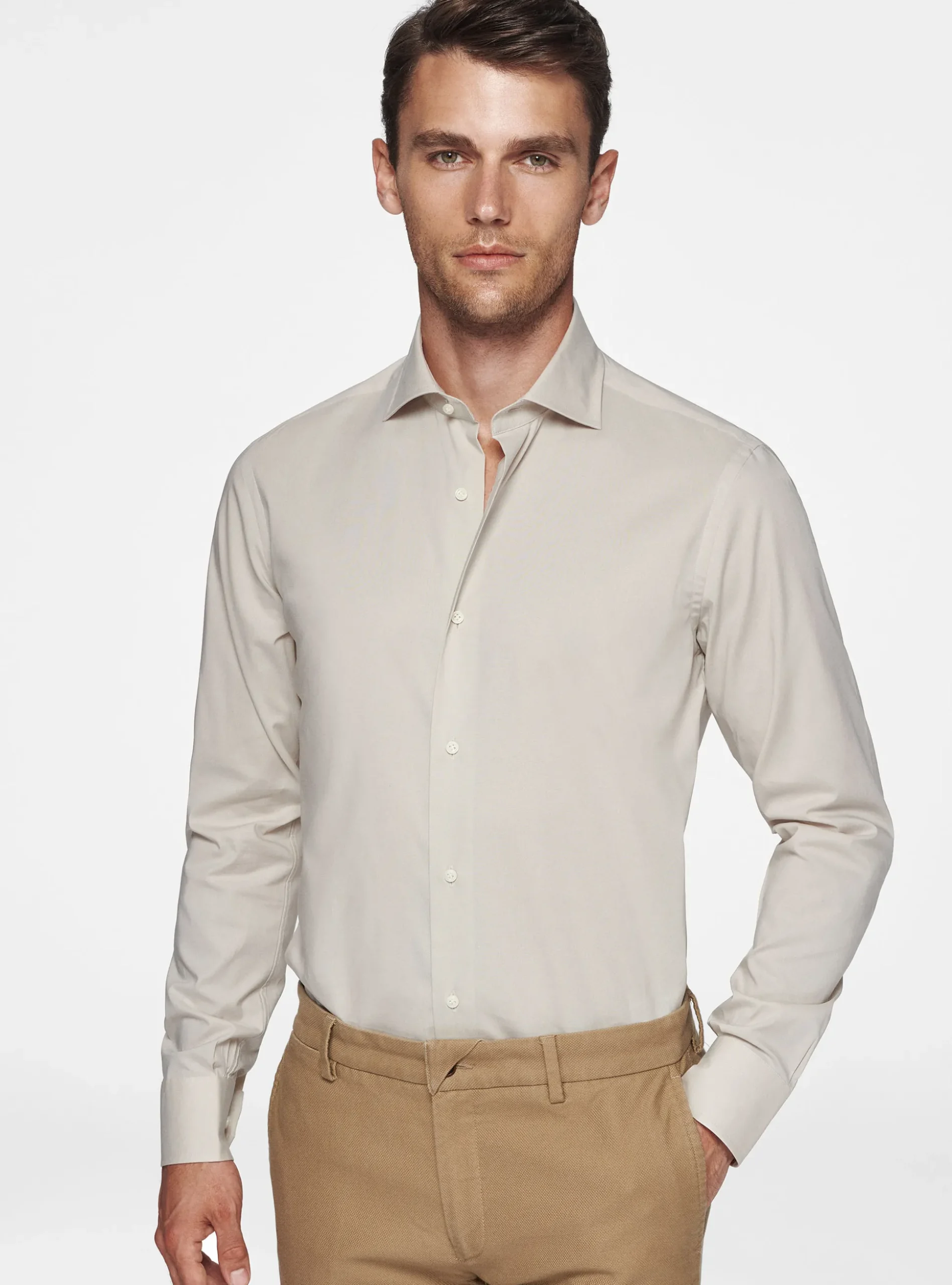 Camicia in popeline stretch
