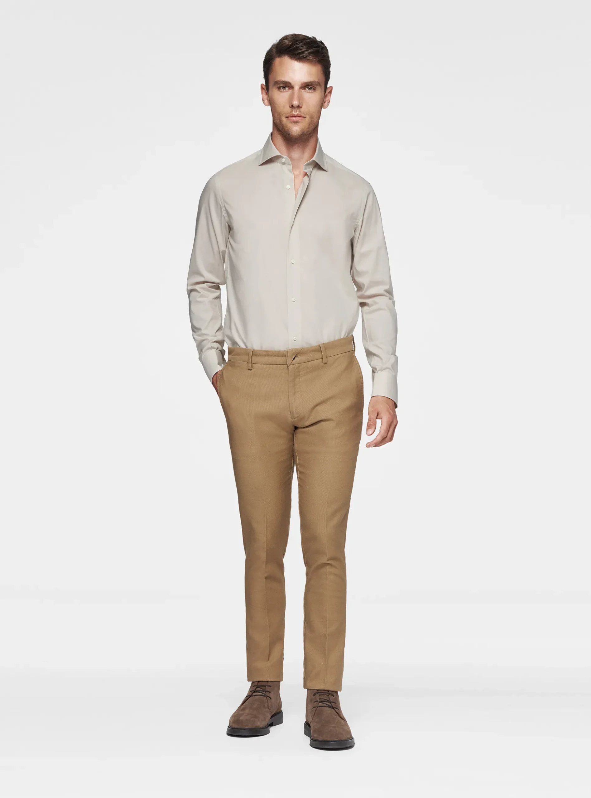 Camicia in popeline stretch