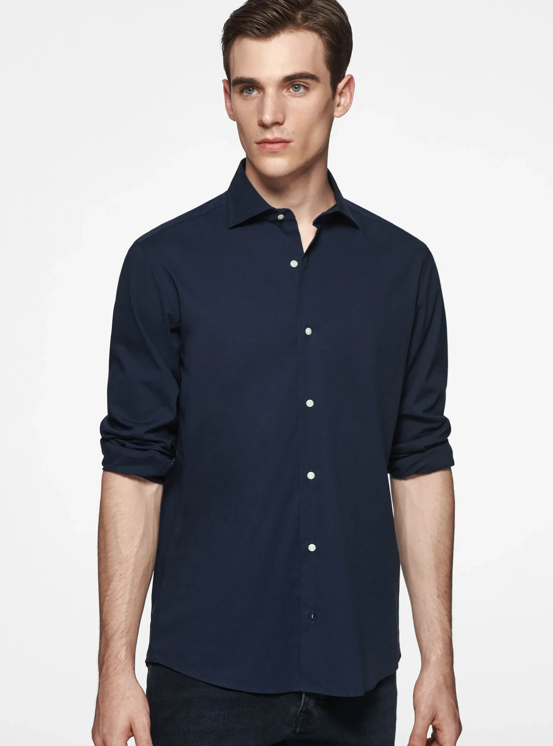 Camicia in popeline stretch