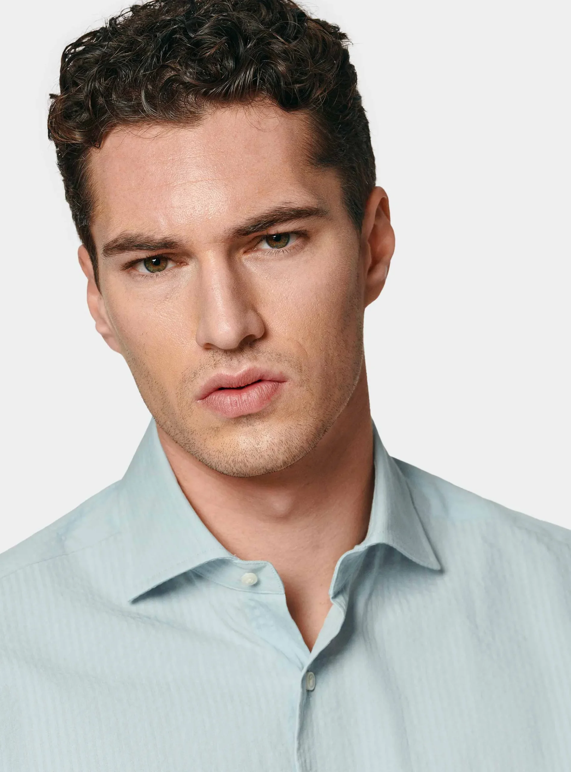 Camicia in puro cotone seersucker