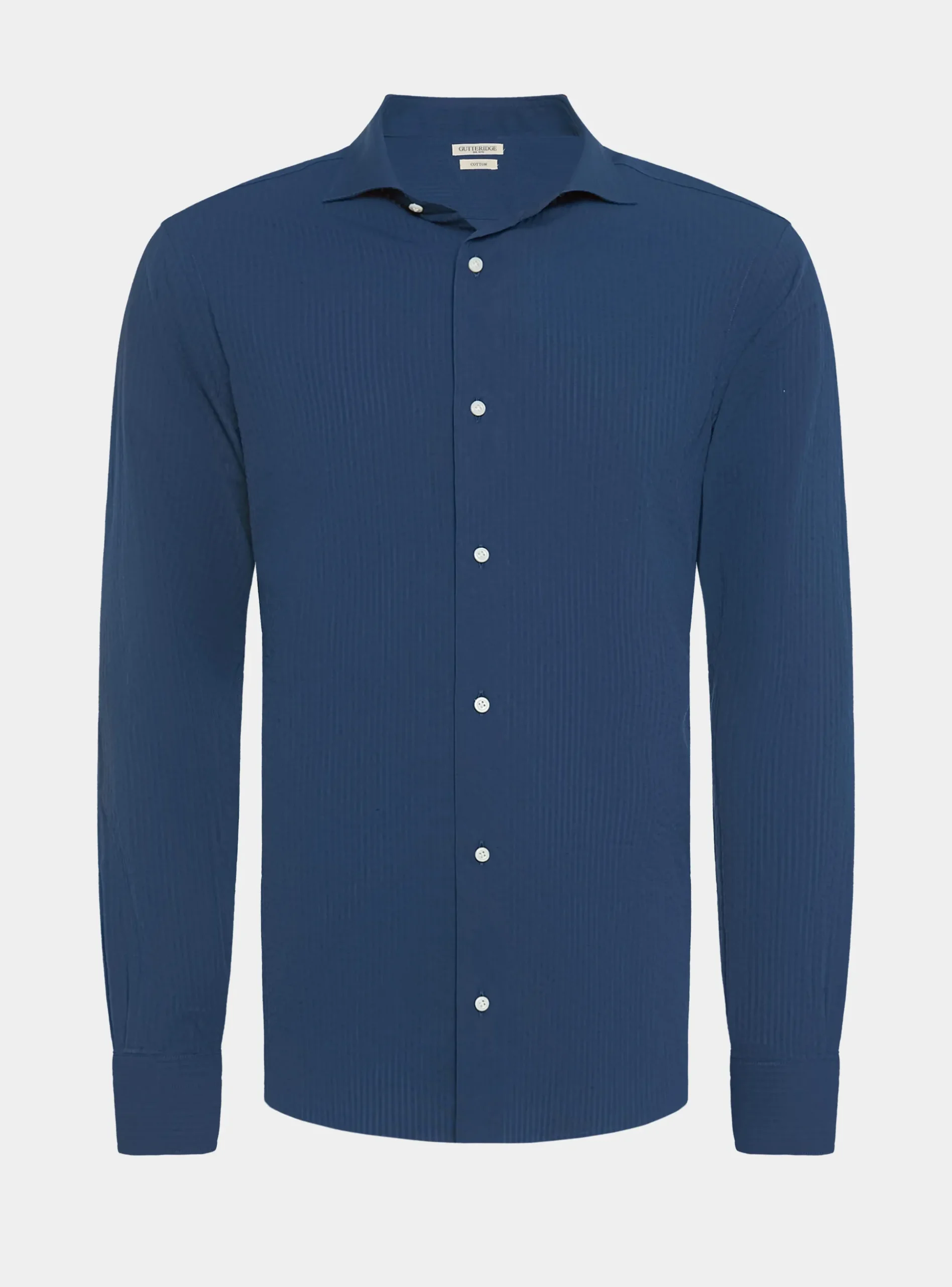 Camicia in puro cotone seersucker