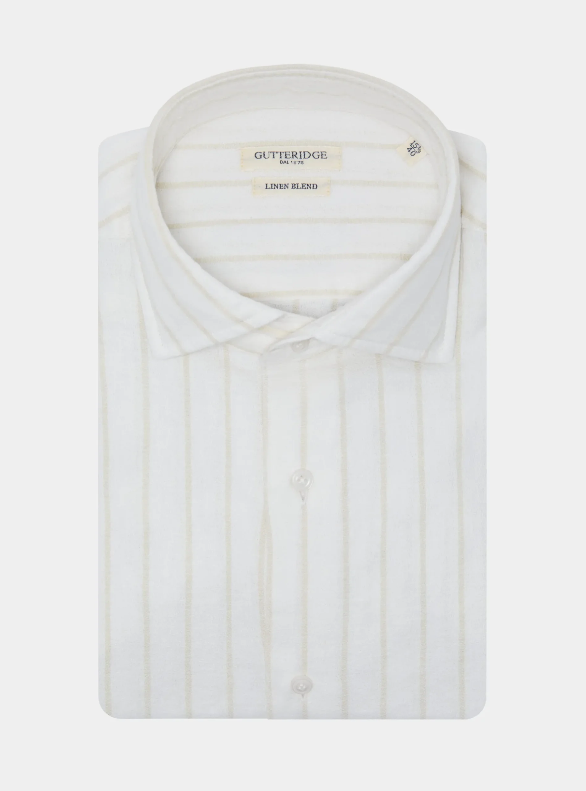 Camicia rigata in lino crepe e cotone